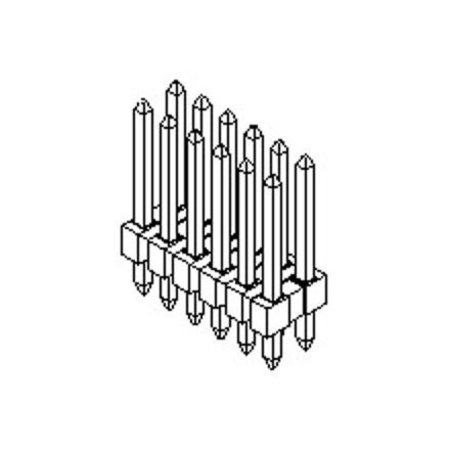 MOLEX Board Connector, 6 Contact(S), 2 Row(S), Male, Straight, Solder Terminal 702871099